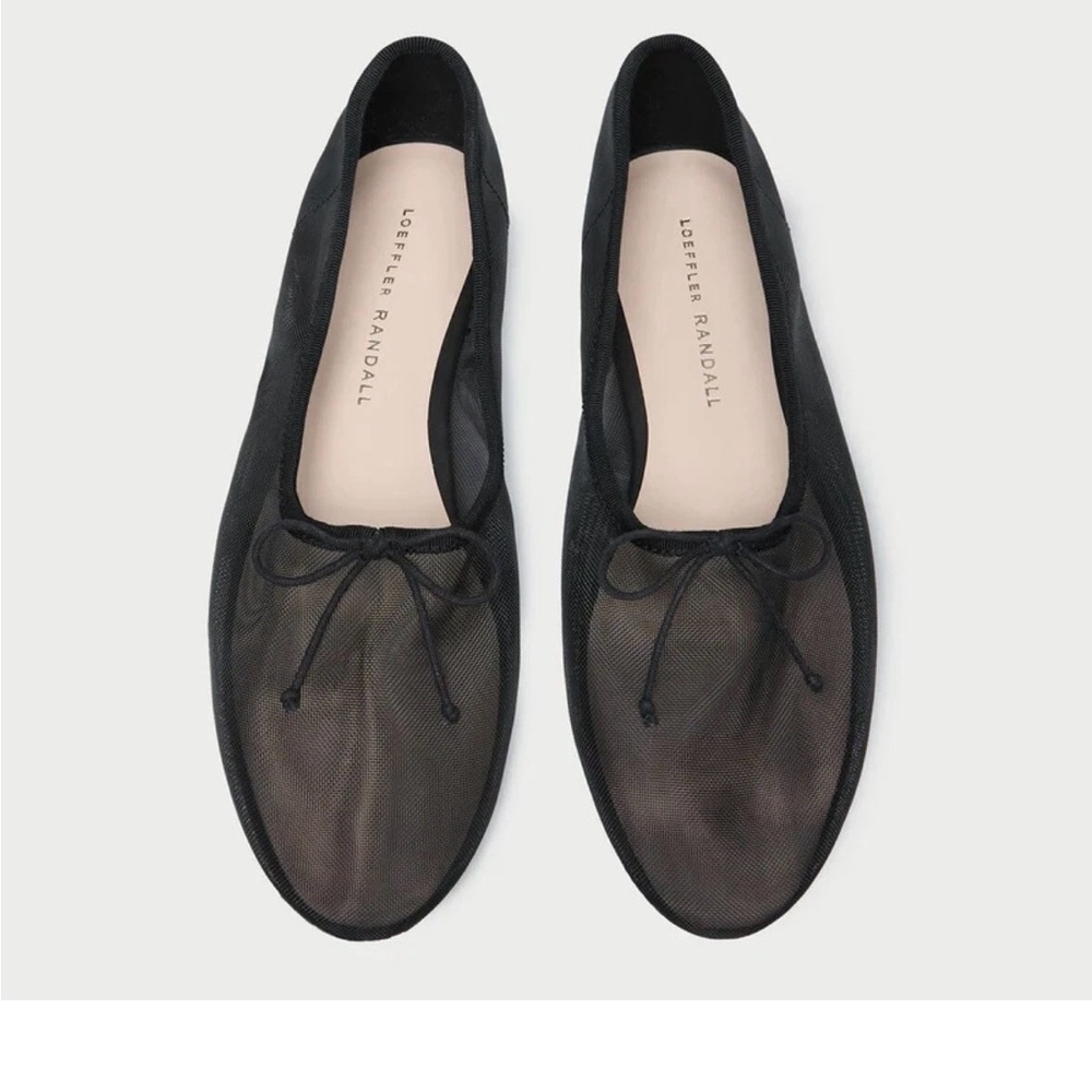 Loeffler Randall Black Ballet Flats with Bow